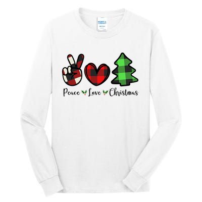 Peace Love Christmas Holiday Festive Gift Tall Long Sleeve T-Shirt