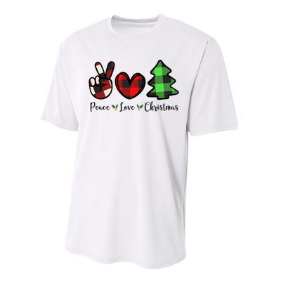 Peace Love Christmas Holiday Festive Gift Performance Sprint T-Shirt