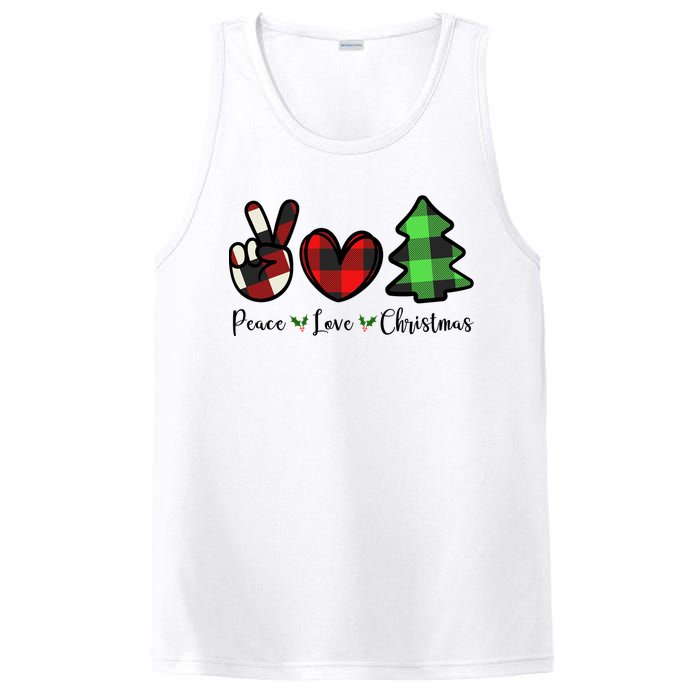 Peace Love Christmas Holiday Festive Gift PosiCharge Competitor Tank