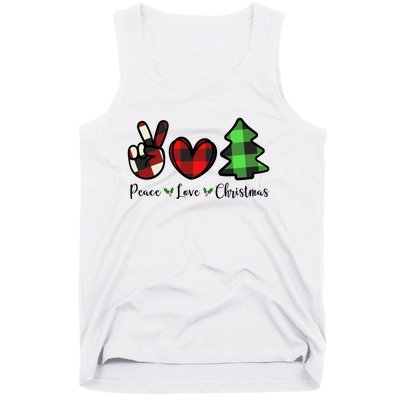 Peace Love Christmas Holiday Festive Gift Tank Top