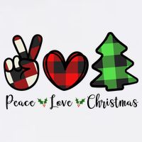 Peace Love Christmas Holiday Festive Gift Toddler T-Shirt