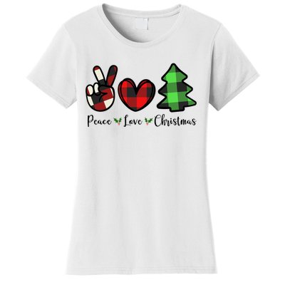 Peace Love Christmas Holiday Festive Gift Women's T-Shirt