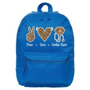 Peace Love Cardiac Nurse Cardiac Nursing Gift 16 in Basic Backpack