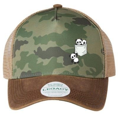 Panda Lovers Cute Kawaii Baby Pandas In Pocket Legacy Tie Dye Trucker Hat