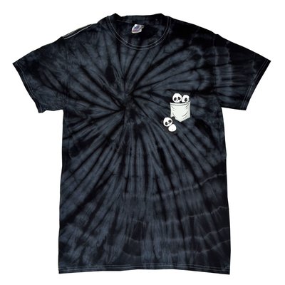 Panda Lovers Cute Kawaii Baby Pandas In Pocket Tie-Dye T-Shirt