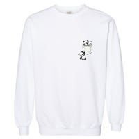 Panda Lovers Cute Kawaii Baby Pandas In Pocket Garment-Dyed Sweatshirt