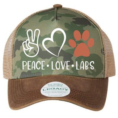 Peace Love Chocolate Labs Labrador Lab Mom Valentine's Day Gift Legacy Tie Dye Trucker Hat