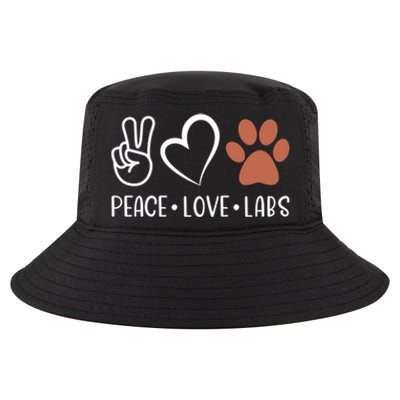 Peace Love Chocolate Labs Labrador Lab Mom Valentine's Day Gift Cool Comfort Performance Bucket Hat