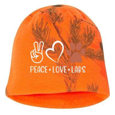 Peace Love Chocolate Labs Labrador Lab Mom Valentine's Day Gift Kati - Camo Knit Beanie