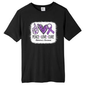 Peace Love Cure We Wear Purple For AlzheimerS Awareness Tall Fusion ChromaSoft Performance T-Shirt