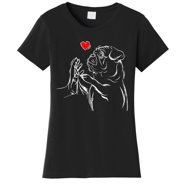 Pug Love Cute Dog Lover Owner Funny Gift Women's T-Shirt