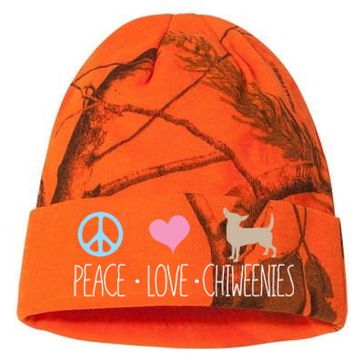 Peace Love Chiweenies Gift Cute Chiweenie Gift Meaningful Gift Kati Licensed 12" Camo Beanie