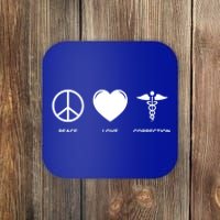 Peace Love Correction Prison Nursing Gift Coaster