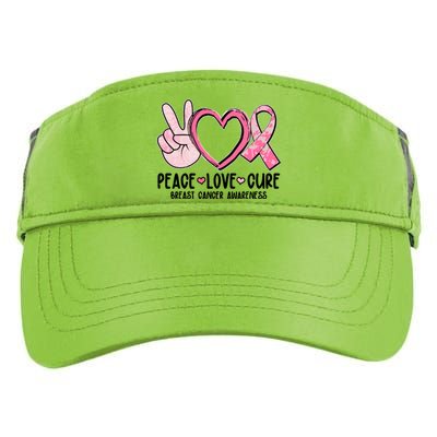 Peace Love Cure Breast Cance Awareness Adult Drive Performance Visor