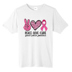 Peace Love Cure Breast Cancer Awareness Warrior Pink Ribbon Tall Fusion ChromaSoft Performance T-Shirt