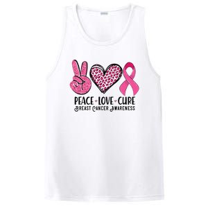 Peace Love Cure Breast Cancer Awareness Warrior Pink Ribbon PosiCharge Competitor Tank