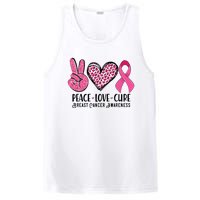 Peace Love Cure Breast Cancer Awareness Warrior Pink Ribbon PosiCharge Competitor Tank