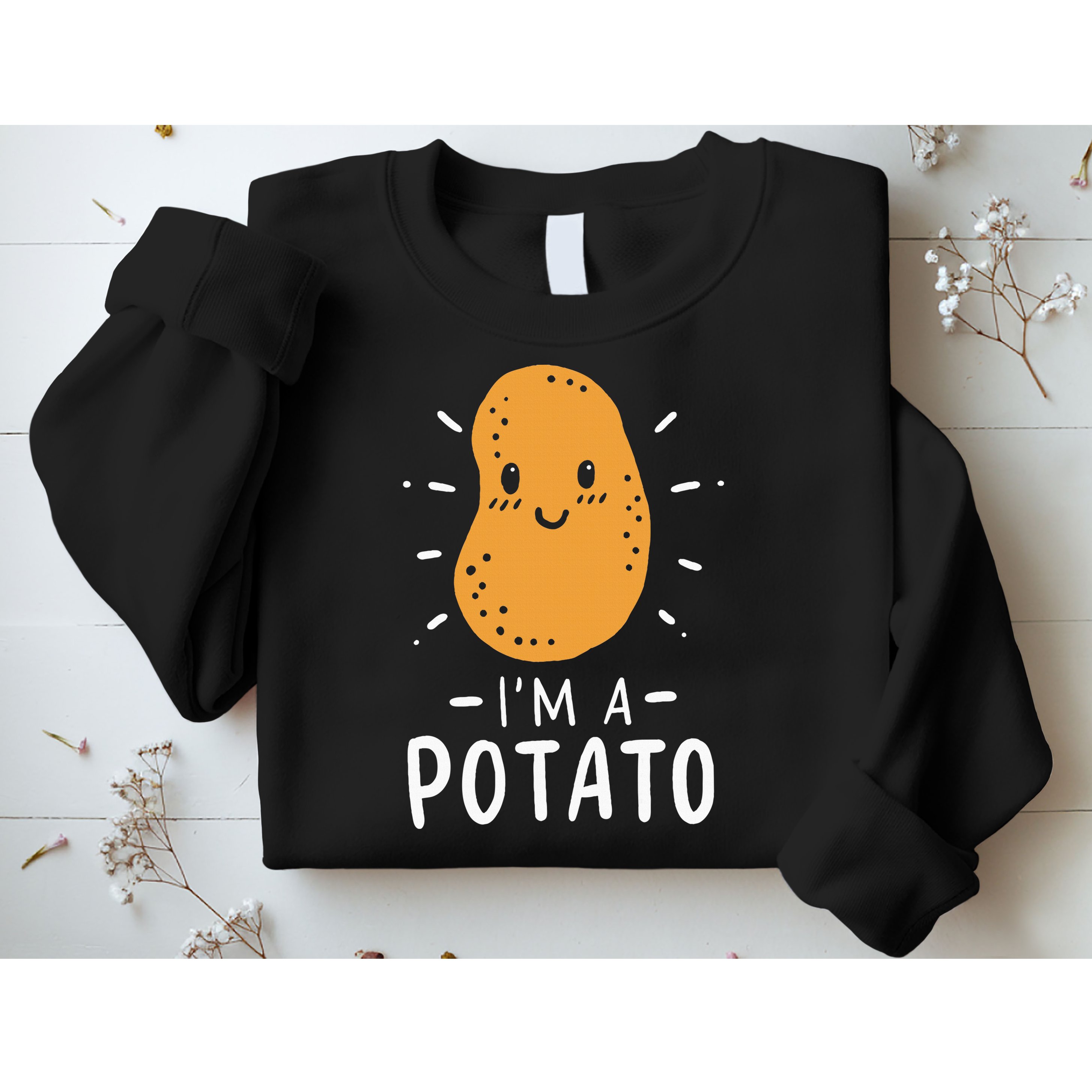 Potato Lazy Costume Halloween Vegan Kawaii Sweatshirt