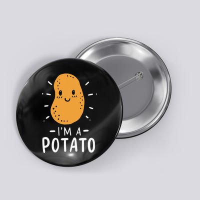 Potato Lazy Costume Halloween Vegan Kawaii Button