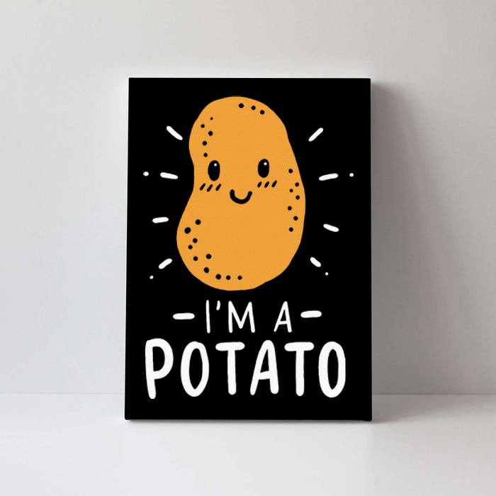 Potato Lazy Costume Halloween Vegan Kawaii Canvas