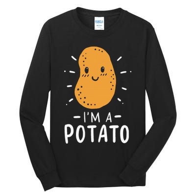 Potato Lazy Costume Halloween Vegan Kawaii Tall Long Sleeve T-Shirt