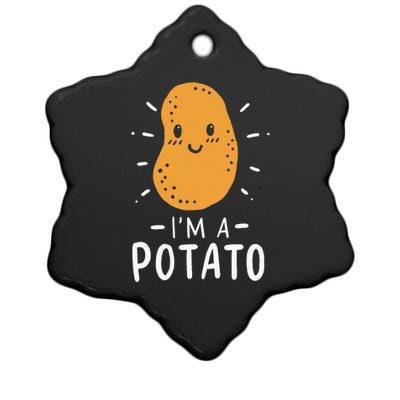 Potato Lazy Costume Halloween Vegan Kawaii Ceramic Star Ornament