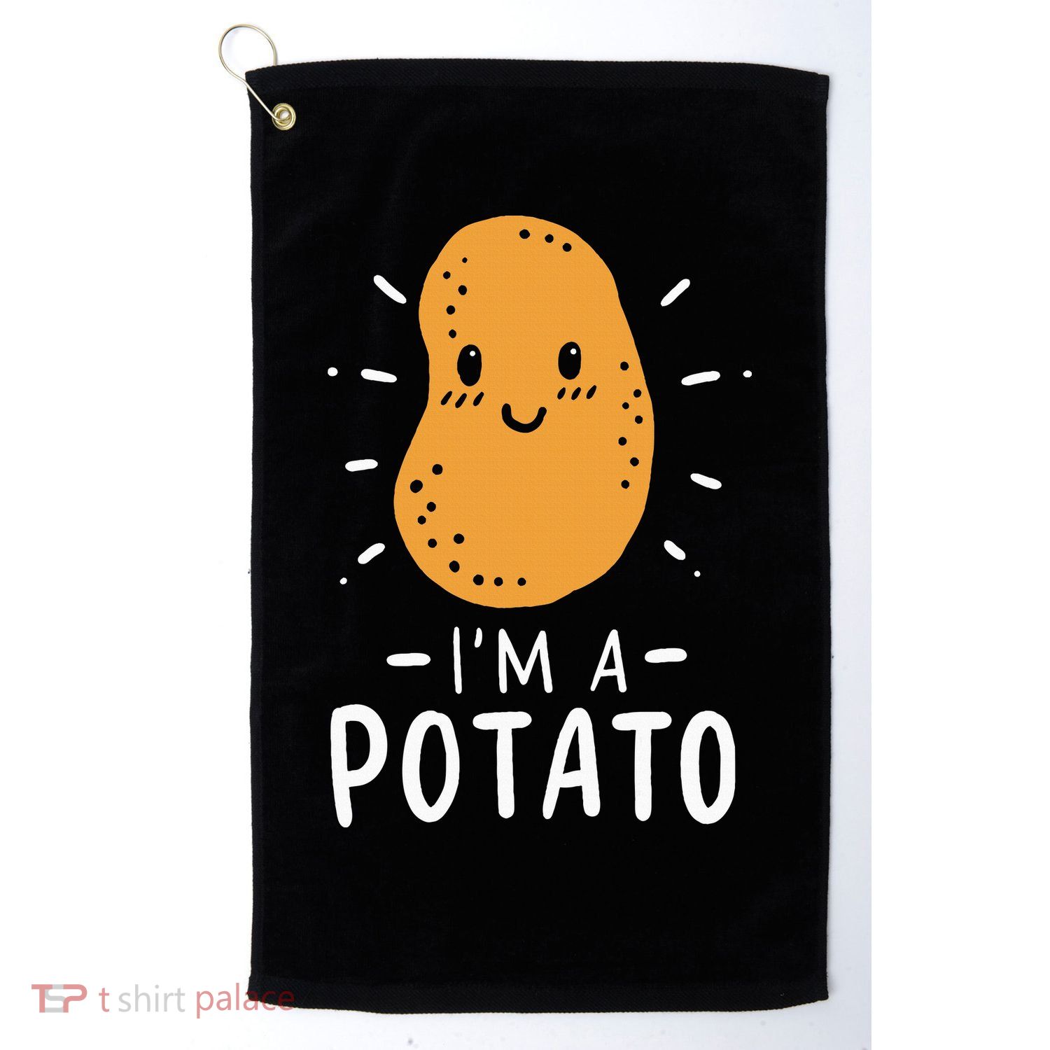 Potato Lazy Costume Halloween Vegan Kawaii Golf Towel