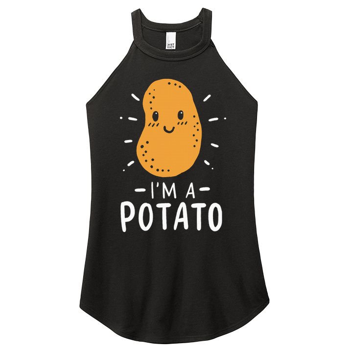 Potato Lazy Costume Halloween Vegan Kawaii Women's Perfect Tri Rocker Tank