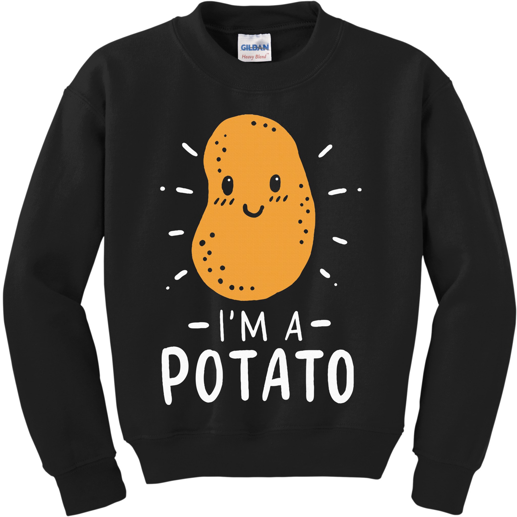 Potato Lazy Costume Halloween Vegan Kawaii Kids Sweatshirt