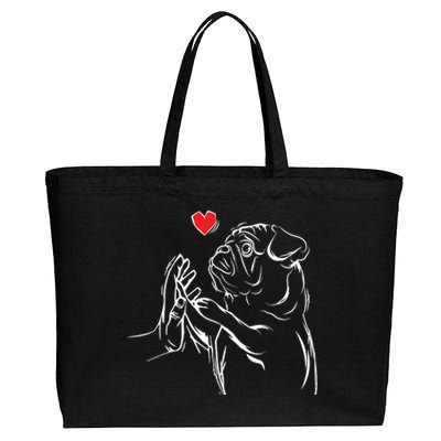 Pug Love Cute Dog Lover Owner Funny Girl Gift Cotton Canvas Jumbo Tote