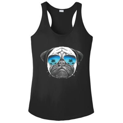 Pug Lover Cute Pug Funny Pug Owner Pug Ladies PosiCharge Competitor Racerback Tank