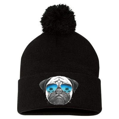 Pug Lover Cute Pug Funny Pug Owner Pug Pom Pom 12in Knit Beanie