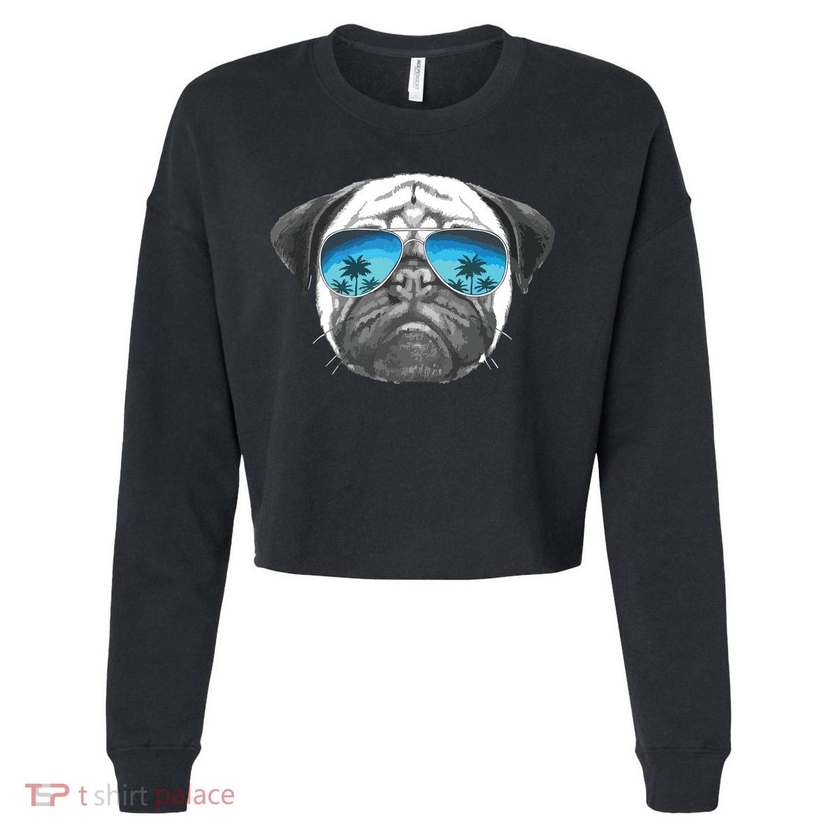 Pug Lover Cute Pug Funny Pug Owner Pug Cropped Pullover Crew