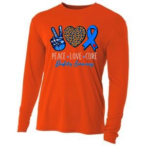 Peace Love Cure Diabetes Awareness Cooling Performance Long Sleeve Crew