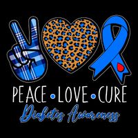 Peace Love Cure Diabetes Awareness Cooling Performance Crew T-Shirt