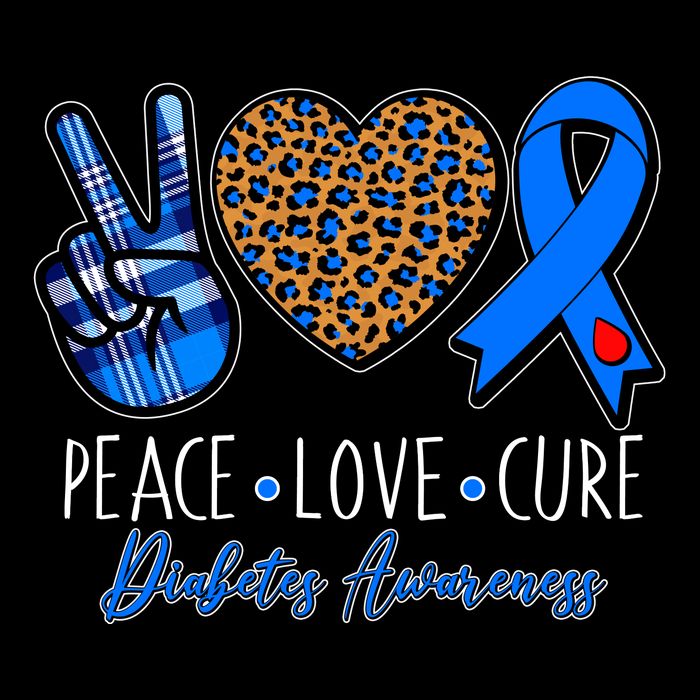 Peace Love Cure Diabetes Awareness Cooling Performance Crew T-Shirt