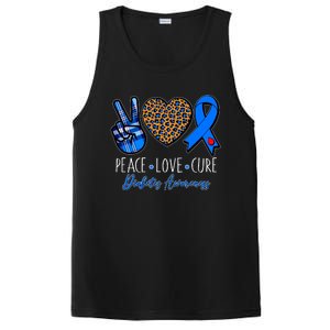 Peace Love Cure Diabetes Awareness PosiCharge Competitor Tank