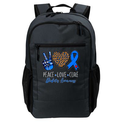 Peace Love Cure Diabetes Awareness Daily Commute Backpack