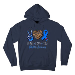 Peace Love Cure Diabetes Awareness Hoodie