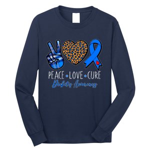 Peace Love Cure Diabetes Awareness Long Sleeve Shirt