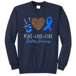 Peace Love Cure Diabetes Awareness Sweatshirt