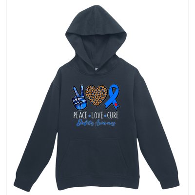 Peace Love Cure Diabetes Awareness Urban Pullover Hoodie