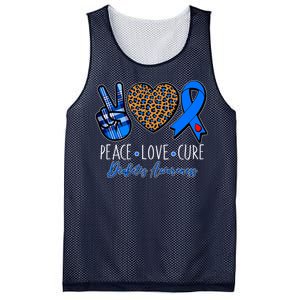 Peace Love Cure Diabetes Awareness Mesh Reversible Basketball Jersey Tank