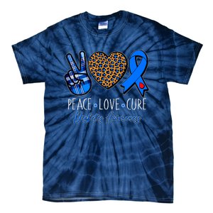 Peace Love Cure Diabetes Awareness Tie-Dye T-Shirt