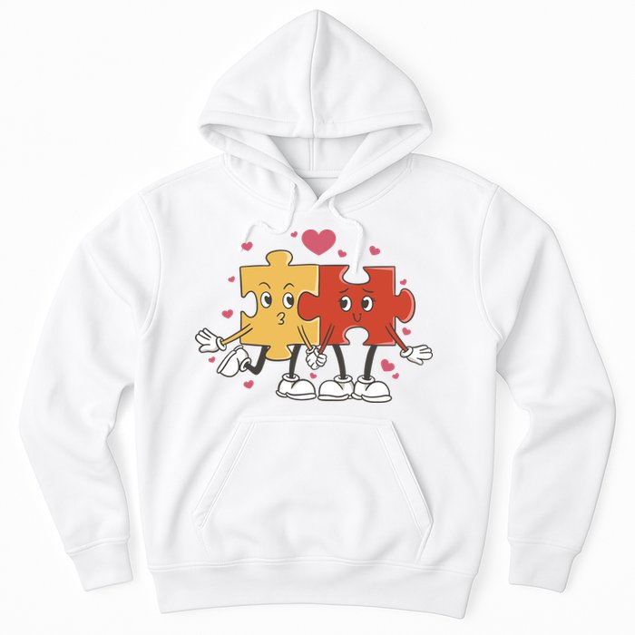 Puzzle Love Cartoon Hoodie