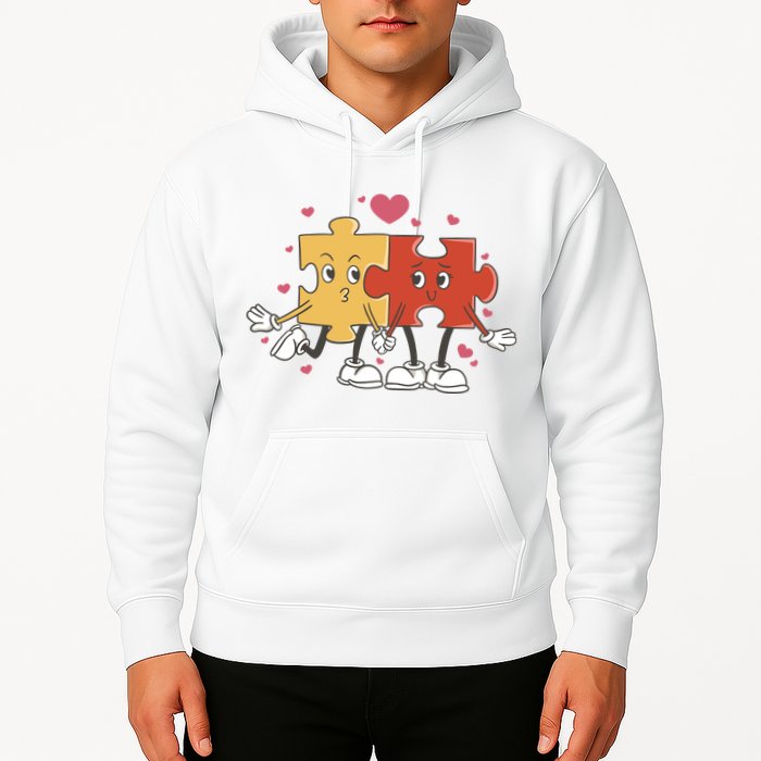 Puzzle Love Cartoon Hoodie