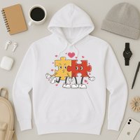 Puzzle Love Cartoon Hoodie