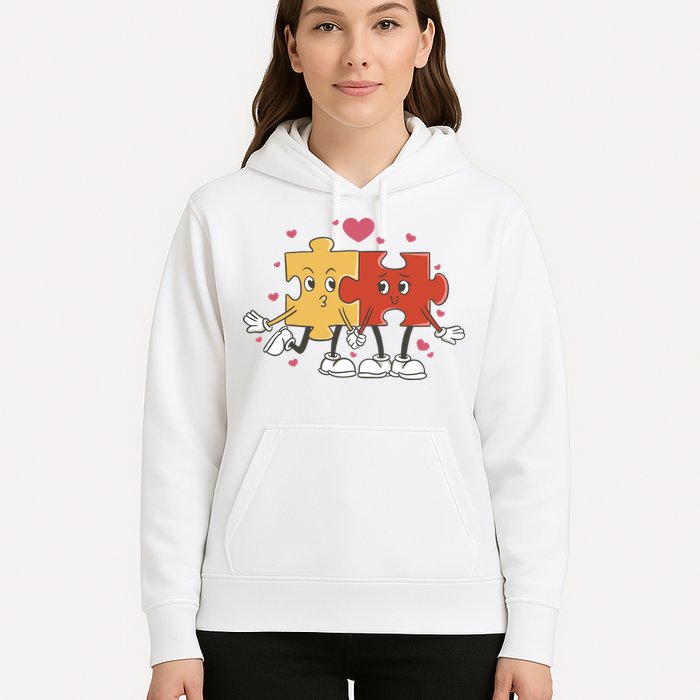 Puzzle Love Cartoon Hoodie