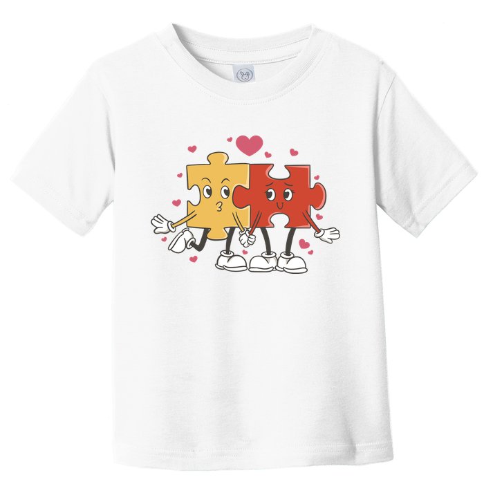 Puzzle Love Cartoon Toddler T-Shirt