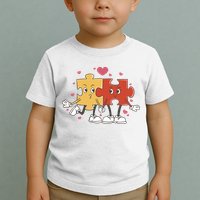 Puzzle Love Cartoon Toddler T-Shirt